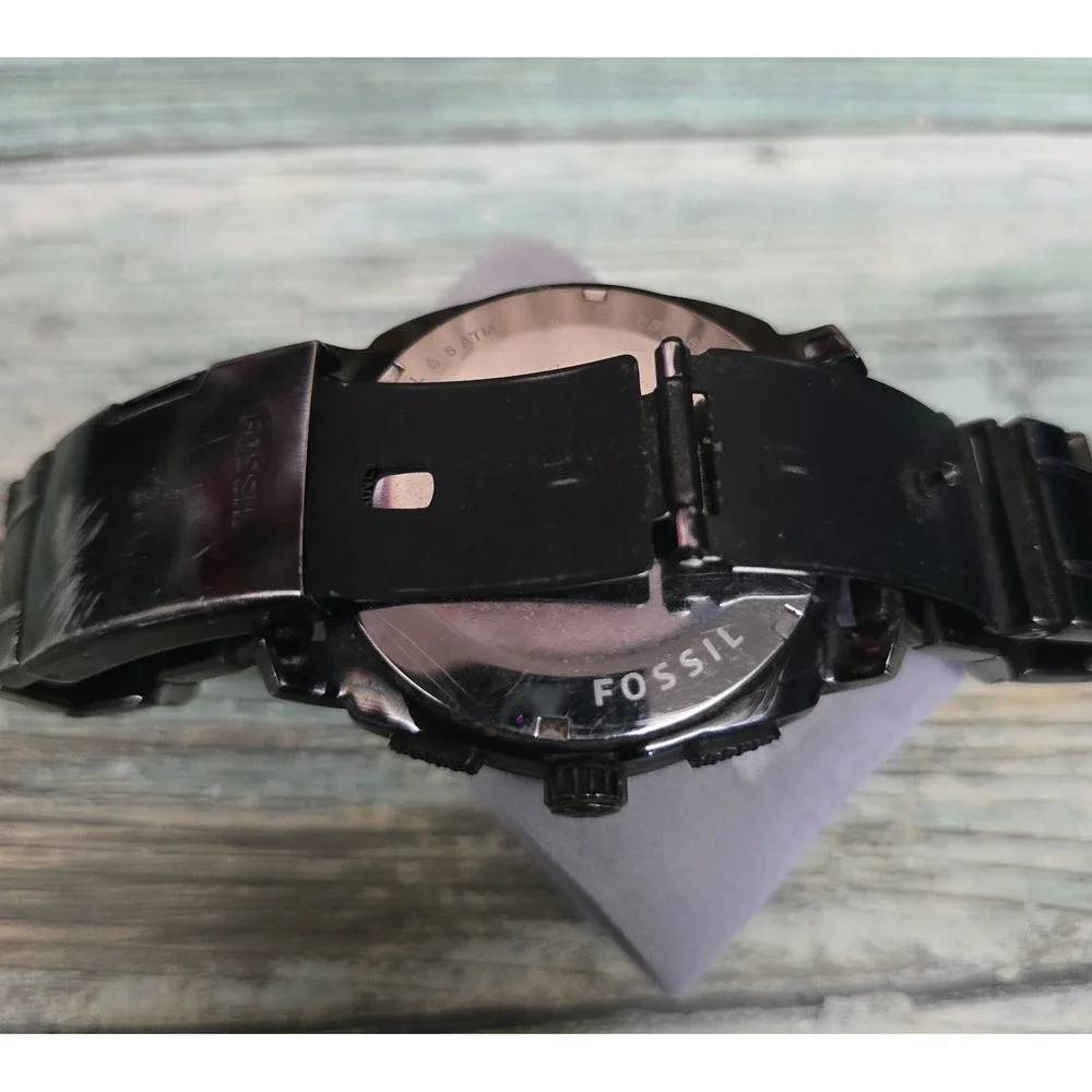 Fossil Machine Chronograph Black Stainless Steel Mens Watch FS4552 - Picture 5 of 5